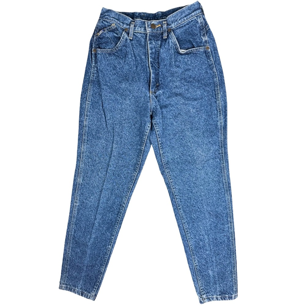 Vintage Lee Riders Jeans High Waist Tapered USA Womens 11 Acid Wash - Picture 2 of 12